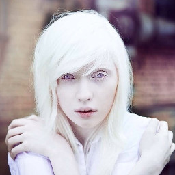 model portrait girl woman albino