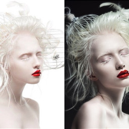 albino pale white girl woman