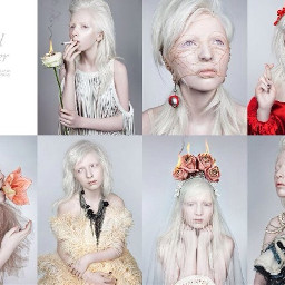 albino girl woman portrait pale