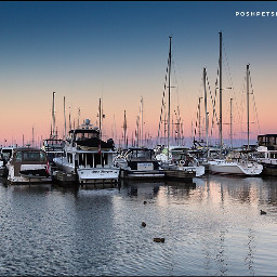 marina boat sunset