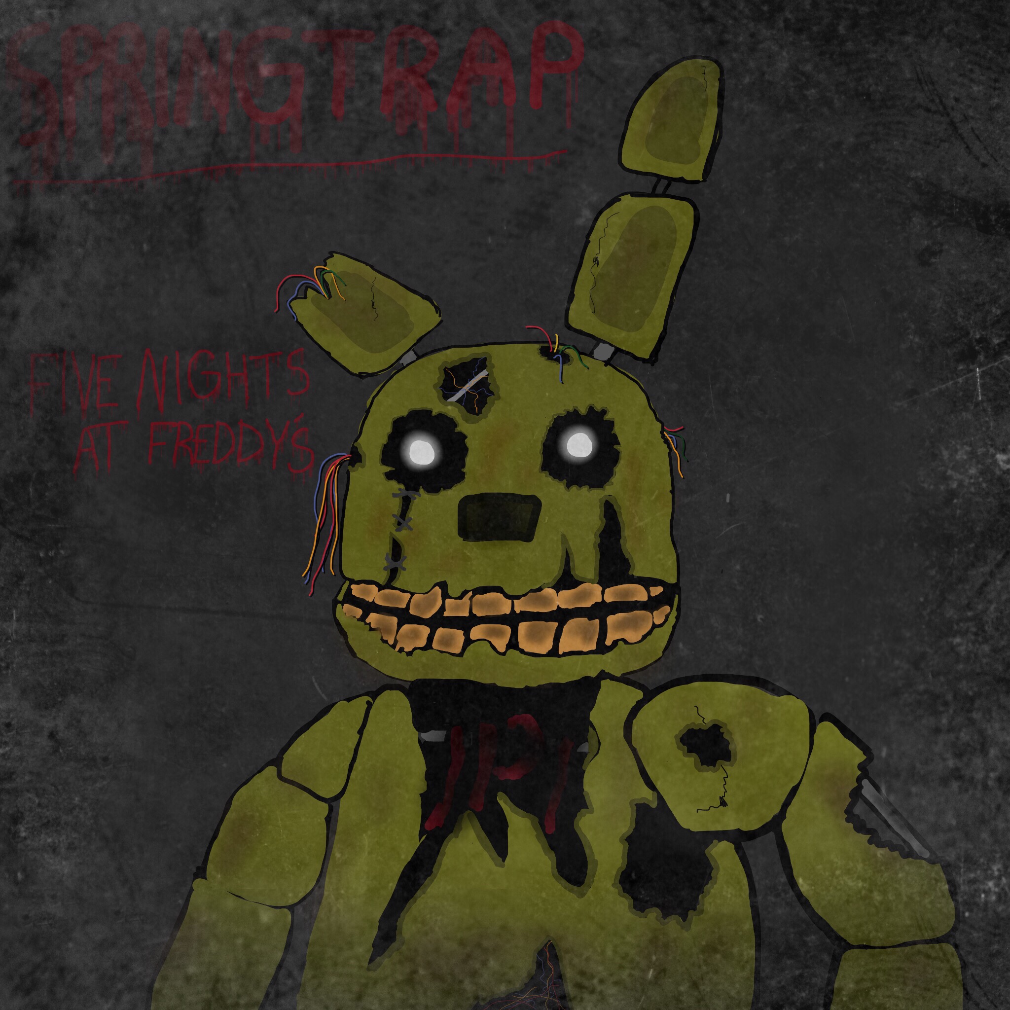 My drawing of <b>Springtrap</b> #fnaf #scary #<b>springtrap</b> #horror #five nights at <b>f...</b>