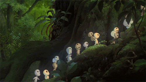 wallpapers Anime Forest Gif animegif gif forest spirit gif by zora